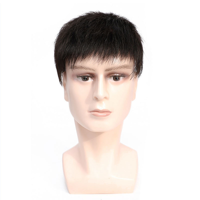 Links Design Schweizer Spitze Basis Männer Toupee mit dünnen Hautöffnungen und 100% menschliches Haar