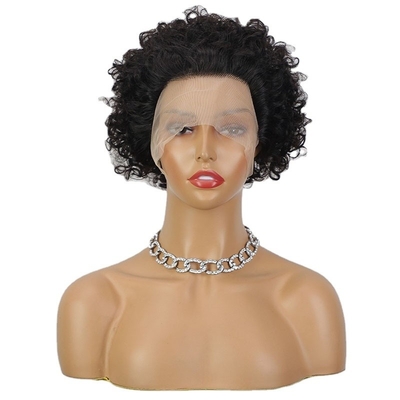 100% menschliche Haare, Pixie-Schnitt, lockige Perücke, leicht und perfekt für jeden Anlass.