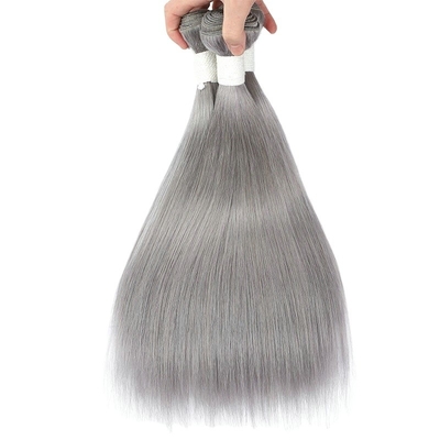 Indian Virgin Raw Cuticle Aligned Grey Grade 10A Menschenhaarbündel aus Indien