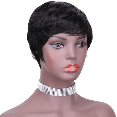 Custom Logo Raw Natural Short Pixie Cut Human Hair Perücke für und natürlich aussehen 250g-450g