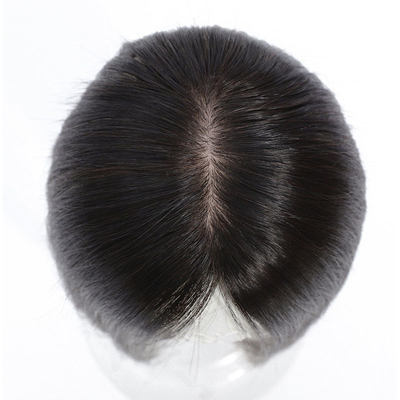 Handgefertigte lange Haarte Toupee für Frauen in natürlicher Haarfarbe und starker Dichte