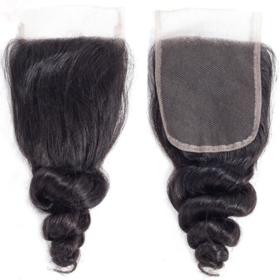 Human Hair Extension 4x4 Kleberlose Spitze Schließung Kurz Loose Wave Wig Remy Haar Grade