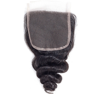 Human Hair Extension 4x4 Kleberlose Spitze Schließung Kurz Loose Wave Wig Remy Haar Grade