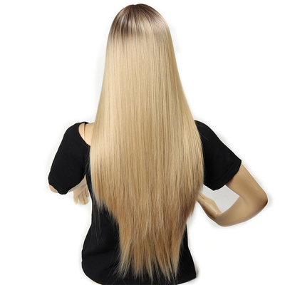 50% Längste Haarverhältnis Hitzebeständige synthetische Haarperücken für eine höhere Leistung