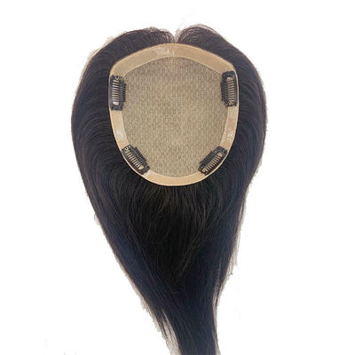 100% menschliches Haar Toupee für Frauen Hochwertiges gerade Haar Stück im Design Typ