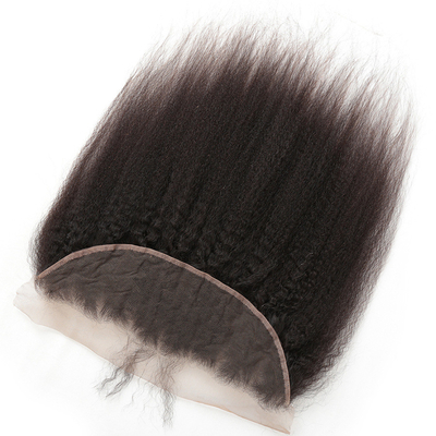 Längste Haare Verhältnis 55% menschliches Haar Schweizer Spitze Schließperücke mit weichem und glänzendem Vorteil