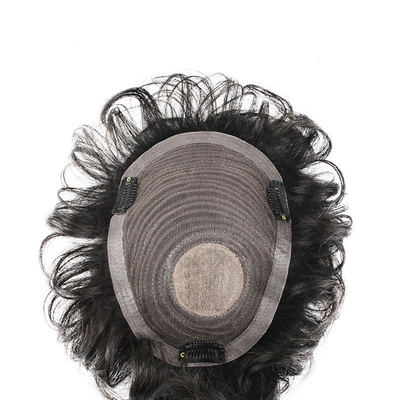 Hochwertiges menschliches Haar Toupee für Männer 100% brasilianisches Haar neueste Designqualität