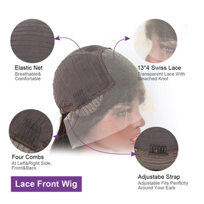Lange menschliche Haare Perücken mit hellbraunen Spitze 360 Full Spitze High-Grade Fashion Design