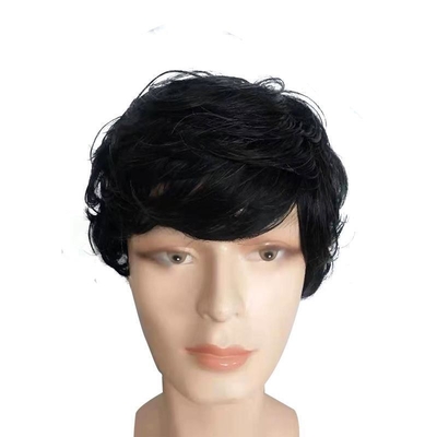 Beste Preise Synthetische Haarperücke mit Spitze Front Hochtemperatur Faser Haar Farbe Schwarz