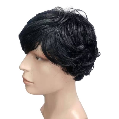 Beste Preise Synthetische Haarperücke mit Spitze Front Hochtemperatur Faser Haar Farbe Schwarz