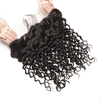Vergießungsfreie Remy-Haare Kinky Straight Lace Schließung für Straight Kinky Haarverlängerungen