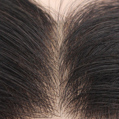 Haarstück Typ gerade 100% menschliches Haar Männer Toupee mit dünner Haut und leichter Dichte