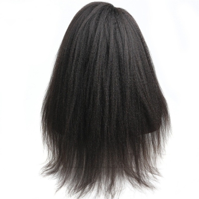 Top Haare Spitze Front Kinky gerade menschliche Haare Perücken 360 Full Spitze Perücke