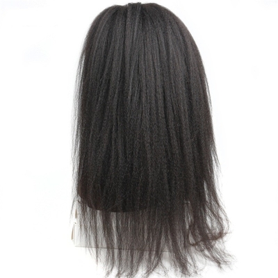 Top Haare Spitze Front Kinky gerade menschliche Haare Perücken 360 Full Spitze Perücke