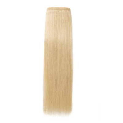 100% menschliches Haar Clip in Haarverlängerungen und weiche glänzende keine Verwicklung 613 / 24 Farbe