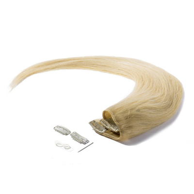 100% menschliches Haar Clip in Haarverlängerungen und weiche glänzende keine Verwicklung 613 / 24 Farbe