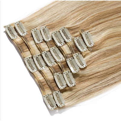 Unkomplizierter Stil 100% menschliches Haar nahtloser Clip in Extensions 0,2 kg für B2B