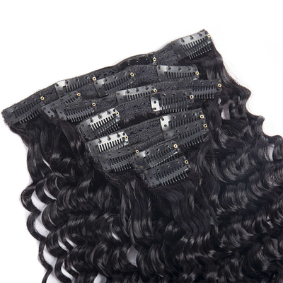 Entwerfen Sie eine Vollkutikel-Human Hair Clip in Erweiterungen mit französischem Locken-Stil und beliebtem Design