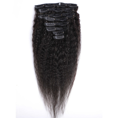 100% menschliches Haar Clip in Erweiterungen gute Kinky gerade natürliche Haarverlängerung