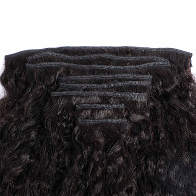 100% menschliches Haar Clip in Erweiterungen gute Kinky gerade natürliche Haarverlängerung