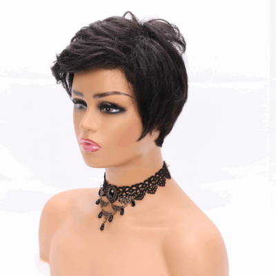 1B/Natürliche Farbe Spitze Front Perücken Beste Preise Verkäufer Pixie Cut Kurze menschliche Haare Perücke