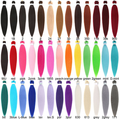 Synthetische Haarfasern Flechten Haarverlängerung Vorgeregte 150%/180%/200%/250% Dichte