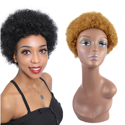 Verbessern Sie Ihren Stil mit unserer kurzen Afro Perücke 180% Dichte Lockerzwerg-Fexenschnitt