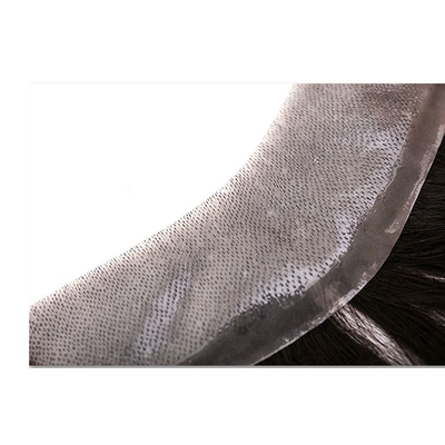 100% menschliches Haar Toupee für Männer Handgefertigt Verarbeitung Technik Richtig Toupee Design