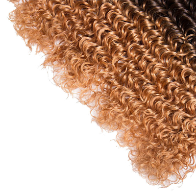 100% natürliche Tiefe Welle Doppelwebe Brasilianische Remy Haare Bundles Verkäufer mit Ombre Farbe