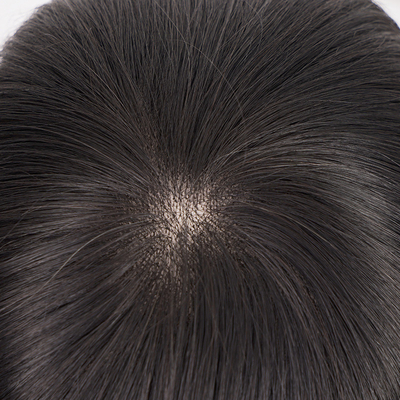 100% jungfräuliches menschliches Haar Vollspitzen-Toupee für Männer mit Mono-Gitter und Spitzen-Basismaterial
