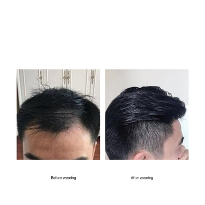Vollhandgefertigt, zurückgeschliffene Frisur 100% menschliches Haar Ersatz Toupee für Männer