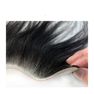 Links Design Schweizer Spitze Basis Männer Toupee mit dünnen Hautöffnungen und 100% menschliches Haar