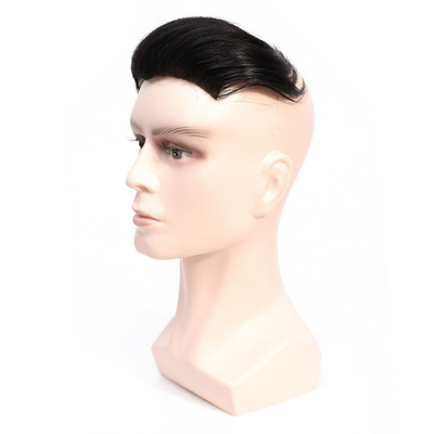 Naturfarbe Männertoupee mit kundenspezifischem Rücken-Stil 100% menschliche Haare Spitze Topper