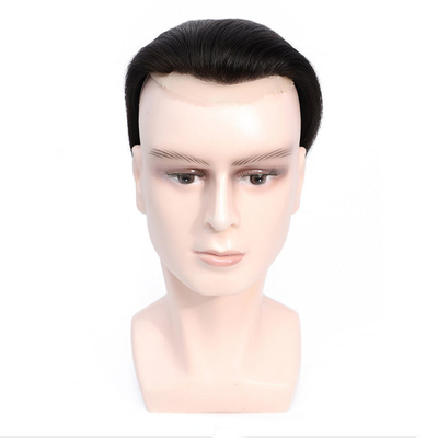 Leichte Dichte Remy-Haar Männer Toupee Vollhand gebunden Technik Schweizer Spitze Haarsystem
