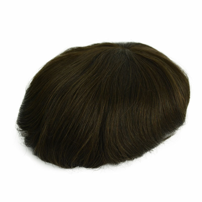 Leichte Dichte Remy-Haar Männer Toupee Vollhand gebunden Technik Schweizer Spitze Haarsystem