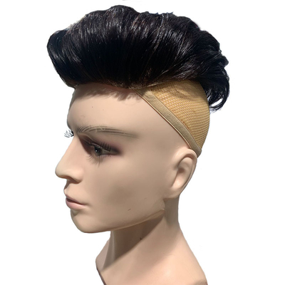Schweizer Spitzen-Injektions-Toupee für Männer 100% menschliches Haarersatzsystem 24mm Textur
