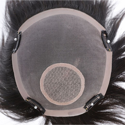 Schweizer Spitzen-Injektions-Toupee für Männer 100% menschliches Haarersatzsystem 24mm Textur