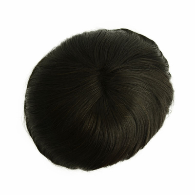 Schweizer Spitzen-Injektions-Toupee für Männer 100% menschliches Haarersatzsystem 24mm Textur