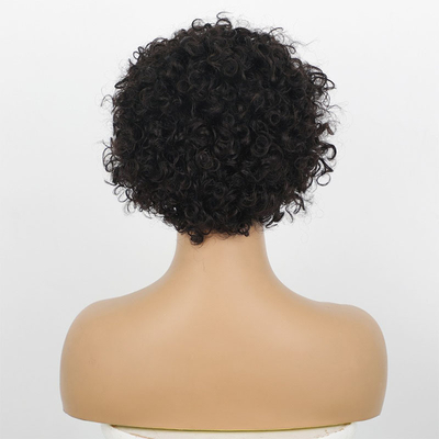 100% menschliche Haare, Pixie-Schnitt, lockige Perücke, leicht und perfekt für jeden Anlass.