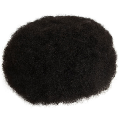 Toupee Textur 24mm Afro Kinky Locker Schweizer Spitze Männer Haare Einheiten Natürliche menschliche Haare Perücke