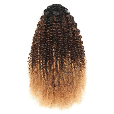 100% Top-Menschhaar BSM Afro Locken Pferdeschwanz Haarbündel 18 bis 20 Zoll Ombre T1B/4/27