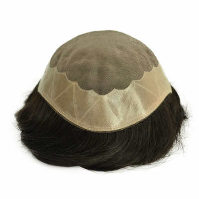 Mono Top Männer Toupee 100% menschliche Haare Remy Qualität natürliche Haarlinie Indian Remy Haare