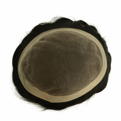 Mono Top Männer Toupee 100% menschliche Haare Remy Qualität natürliche Haarlinie Indian Remy Haare