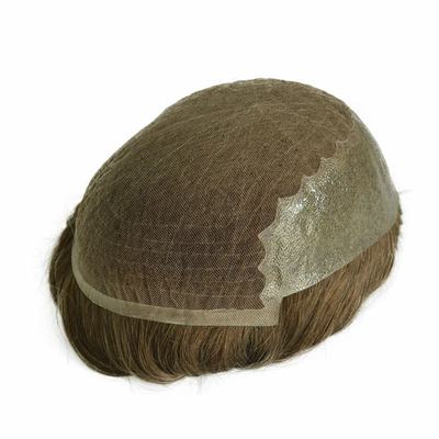 Natürliche Spitze PU Männer Toupee für 100% menschliche Haare Mann Weave Perücken Frisuren Einheit Patch-System