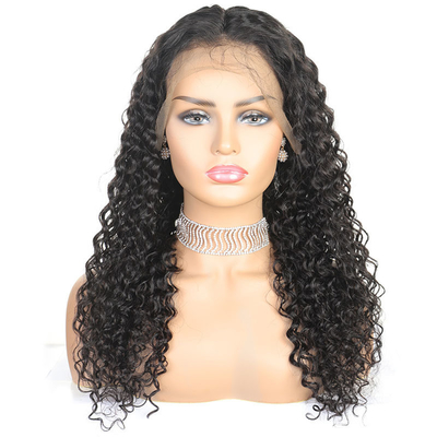 Spitze Vorderperücken Menschenhaar Kinky Locker Natur schwarze Spitze Vorderseite 13*4/4*4/T-Schnürsenkel