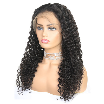 Spitze Vorderperücken Menschenhaar Kinky Locker Natur schwarze Spitze Vorderseite 13*4/4*4/T-Schnürsenkel