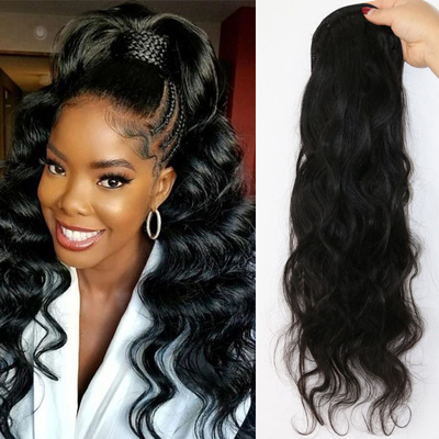 Body Wave Wrap schwarzes Haarstück mit Vergießen und Verwirrung frei Vorteil