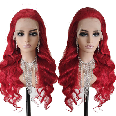 Body Wave Kirsche Rot Afro-Menschhaar Perücken für schwarze Frauen in kleiner/großer/durchschnittlicher Größe