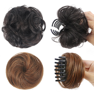 Akzeptabel OEM/ODM Synthetische Haare Donut Messy Bun Für Haare Stück Erweiterungen Chignon