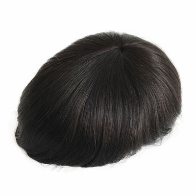 6 Zoll Hollywood Feine Langlebige Mono Basis Männer Toupee mit Transparent PU Allround